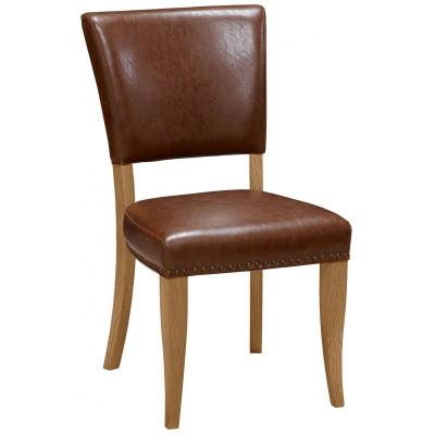 Nordland Oak Dining Chair - Tan Faux Leather